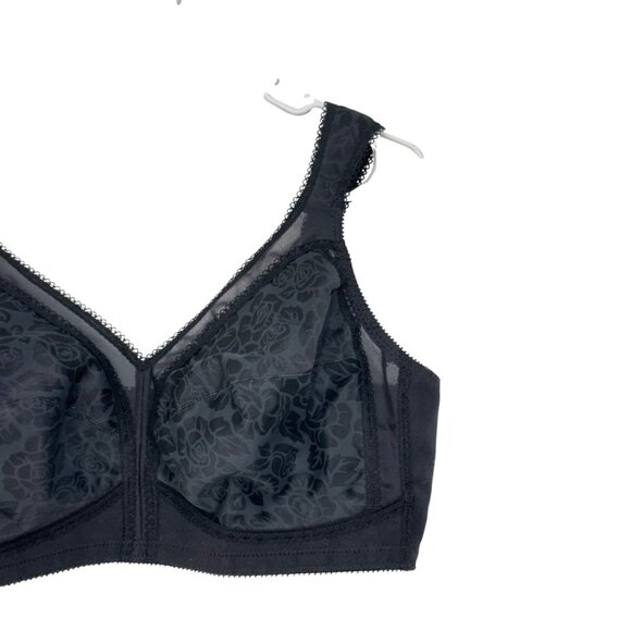 Playtex Women 18 Hour Ultimate Lift & Support Wireless Bra Size 44C Black Floral - Picture 5 of 11